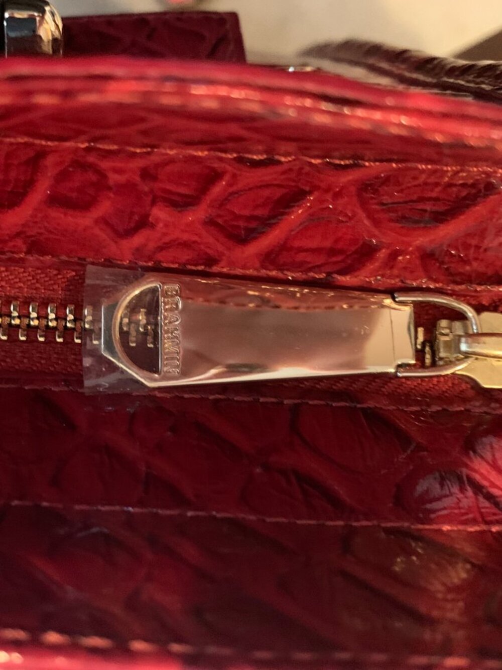 Brahmin Harper Scarlet Vardo satchel UNICORN HTF - Picture 7 of 10